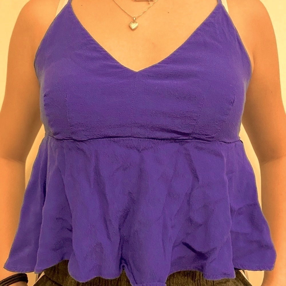 “Forever 21 Navy Blue V-Neck Tank Top”